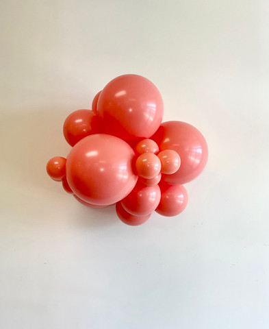 5 Inch Round Poppy Coral Balloons Tuftex 50ct
