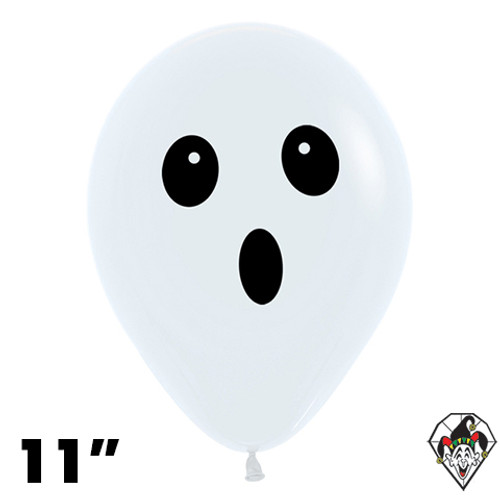 11 Inch Round Ghost Face Sempertex 50ct