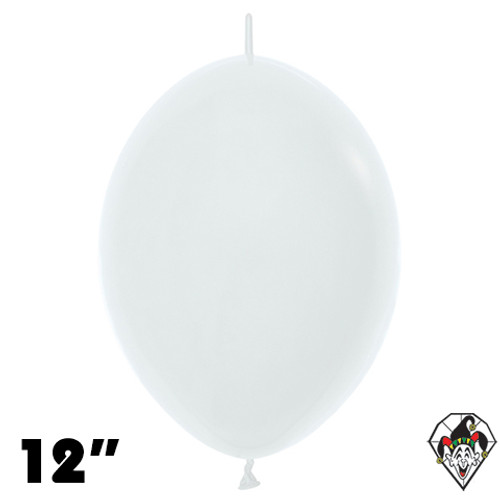 12 Inch Fashion White Link-O-Loon Sempertex 50ct