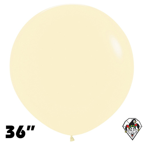 36 Inch Round Pastel Matte Yellow Sempertex 10ct