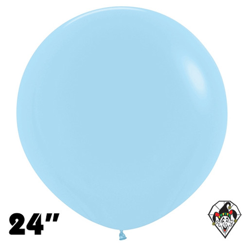 24 Inch Round Pastel Matte Blue Sempertex 10ct