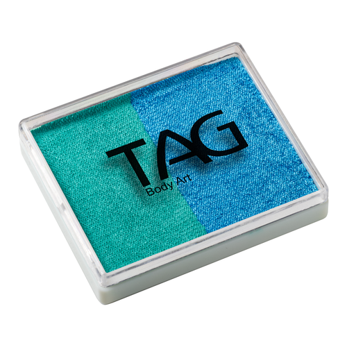 TAG Split Cake Teal & Sky Blue Pearl 50 Gram Face & Body Art Paint