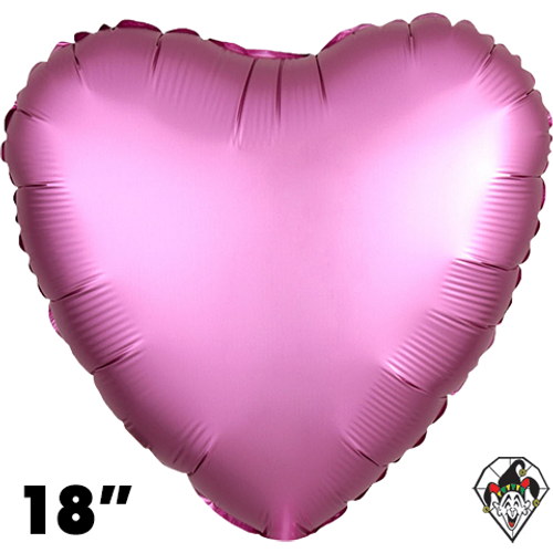 18 Inch Heart Chrome Pink Foil Balloon 1ct