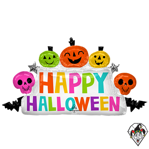 39 Inch Shape Colorful & Creepy Halloween Marquee Foil Balloon Anagram 1ct