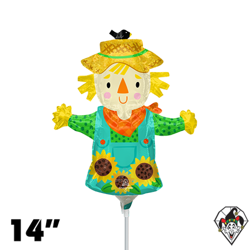 14 Inch Shape Fall Scarecrow Foil Balloon Anagram 1ct