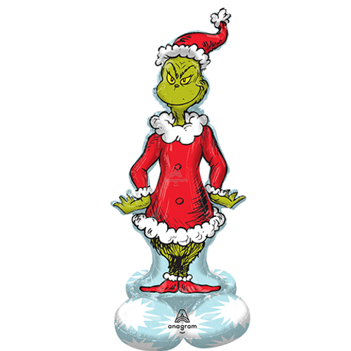 59 Inch AirLoonz Christmas Grinch Foil Balloon Anagram 1ct