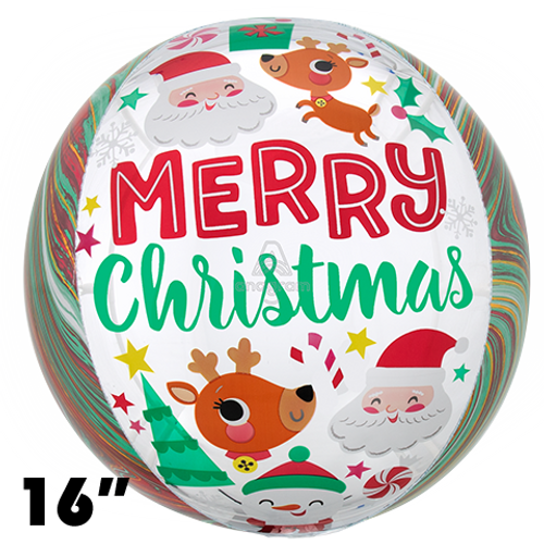 16 Inch Orbz Adorable Christmas Buddies Foil Balloon Anagram 1ct