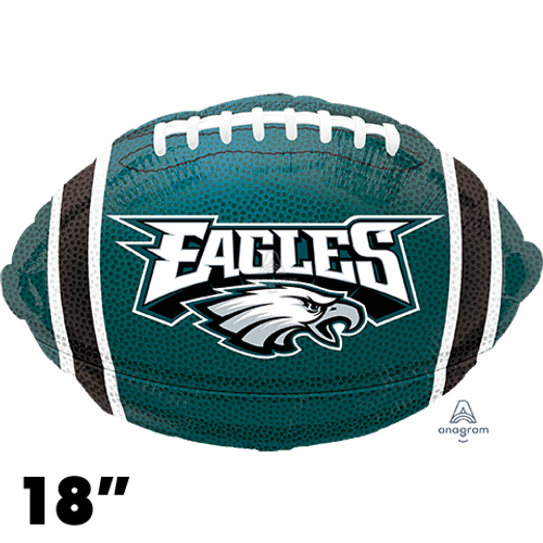 18 Inch Shape Philadelphia Eagles Team Colors Football Foil Balloon Anagram 1ct