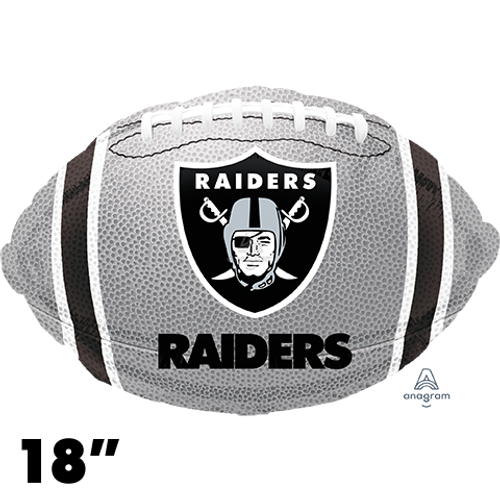 18 Inch Shape Las Vegas Raiders Team Colors Football Foil Balloon Anagram 1ct