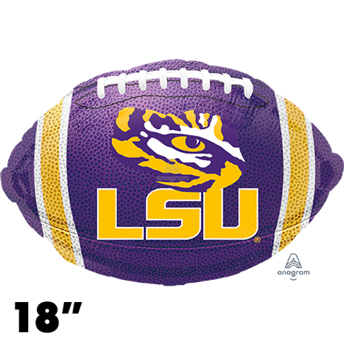 18 Inch Shape Louisiana State University Football Foil Balloon Anagram 1ct