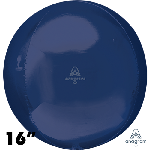 16 Inch Orbz Navy Foil Balloon Anagram 1ct