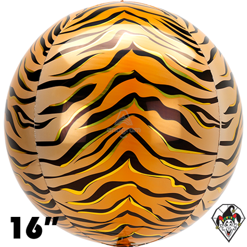 16 Inch Orbz Animals Tiger Foil Balloon Anagram 1ct