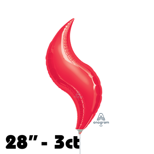 28 Inch Curve Red Foil Balloon Anagram 3ct