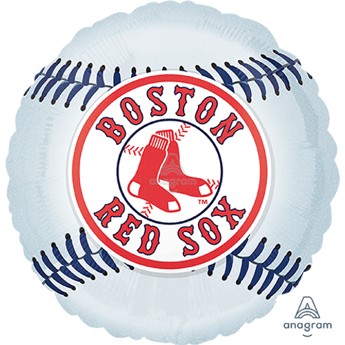 18 Inch Circle Boston Red Sox Baseball Foil Balloon Anagram 1ct