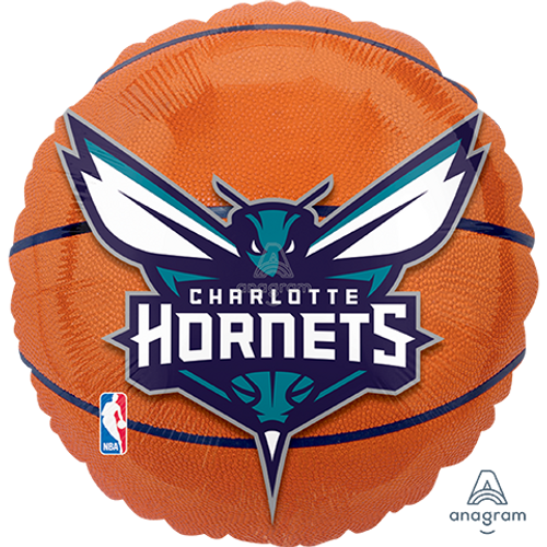 18 Inch Circle Charlotte Hornets Basketball Foil Balloon Anagram 1ct