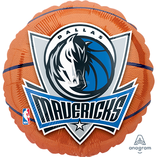 18 Inch Circle Dallas Mavericks Basketball Foil Balloon Anagram 1ct