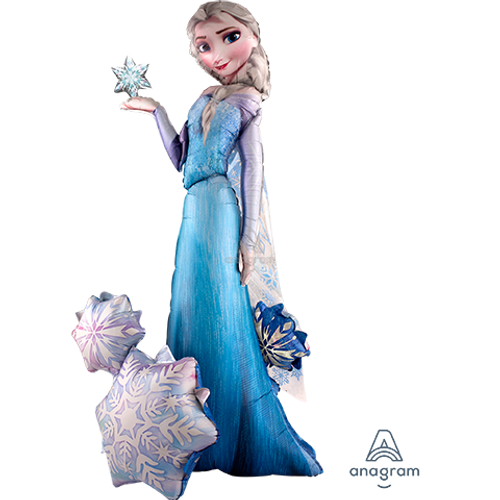 57 Inch AirWalker Elsa the Snow Queen Foil Balloon Anagram 1ct