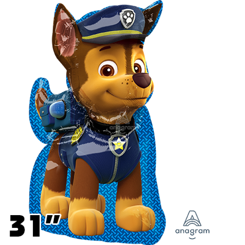31 Inch Shape Paw Patrol Chase Foil Balloon Anagram 1ct