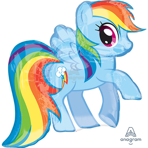 28 Inch Shape My Little Pony Rainbow Dash Foil Balloon Anagram 1ct