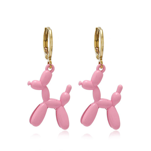 Balloon Dog Pink Earrings