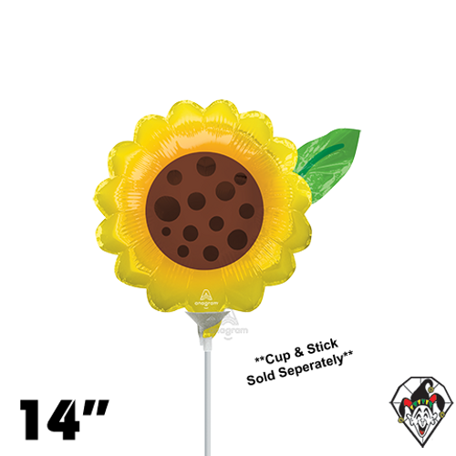 14 Inch Shape Sunflower Foil Anagram 1ct - Balloon Only