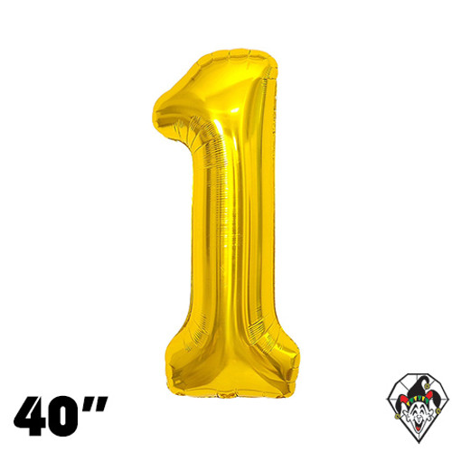 40 Inch Number 1 Gold Foil Balloon 1ct