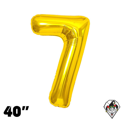 40 Inch Number 7 Gold Foil Balloon 1ct