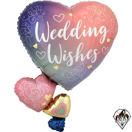 30 Inch Shape Twilight Lace Wedding Foil Balloon Anagram 1ct