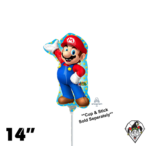 14 Inch Shape Mario Bros Foil Anagram 1ct - Balloon Only