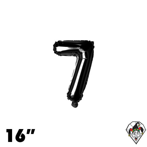 16 Inch Number 7 Black Foil Balloon 1ct