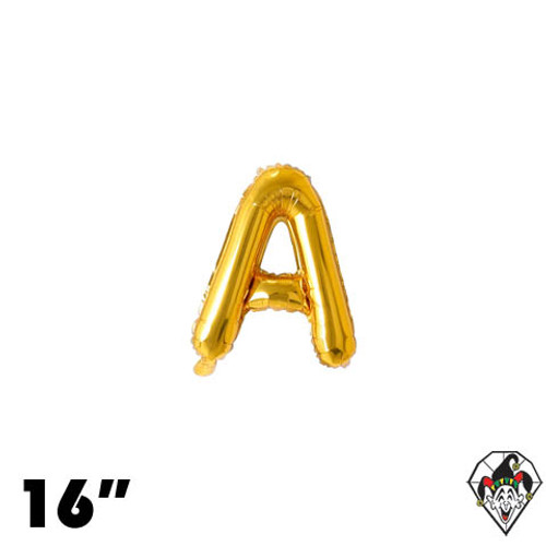 16 Inch Letter A Gold Foil Balloon 1ct