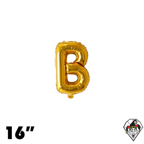 16 Inch Letter B Gold Foil Balloon 1ct