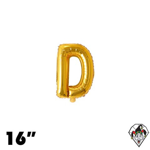 16 Inch Letter D Gold Foil Balloon 1ct