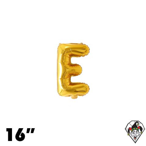 16 Inch Letter E Gold Foil Balloon 1ct