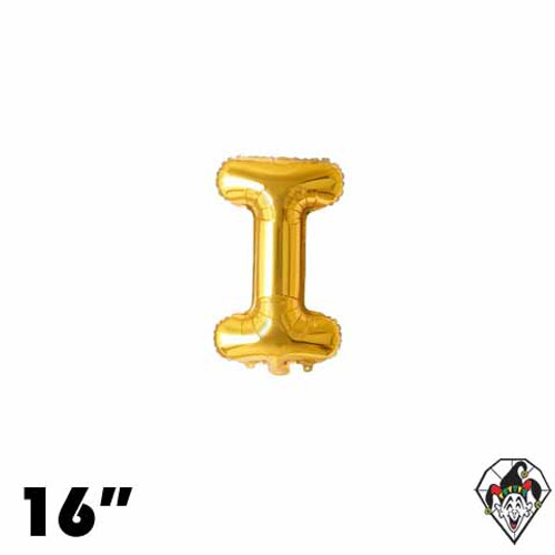 16 Inch Letter I Gold Foil Balloon 1ct