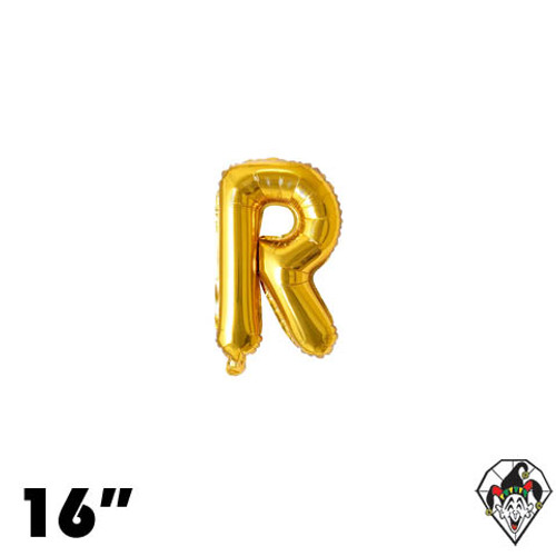 16 Inch Letter R Gold Foil Balloon 1ct