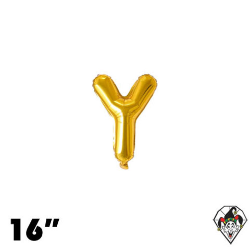 16 Inch Letter Y Gold Foil Balloon 1ct