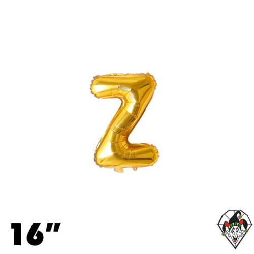 16 Inch Letter Z Gold Foil Balloon 1ct