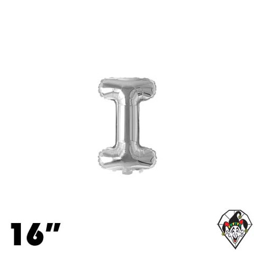 16 Inch Letter I Silver Foil Balloon 1ct