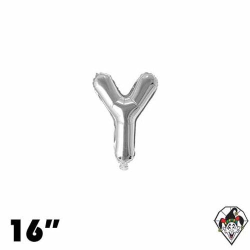 16 Inch Letter Y Silver Foil Balloon 1ct