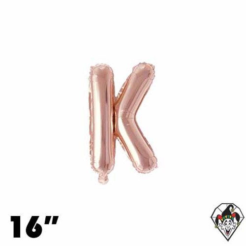 16 Inch Letter K Champagne Gold Foil Balloon 1ct