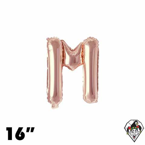 16 Inch Letter M Champagne Gold Foil Balloon 1ct