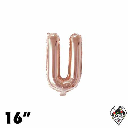 16 Inch Letter U Champagne Gold Foil Balloon 1ct