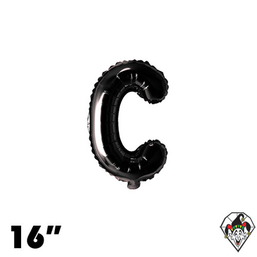 16 Inch Letter C Black Foil Balloon 1ct