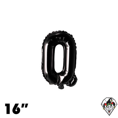 16 Inch Letter Q Black Foil Balloon 1ct