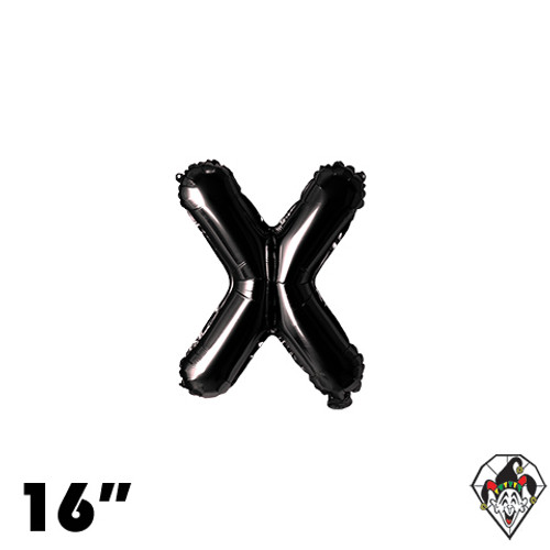 16 Inch Letter X Black Foil Balloon 1ct