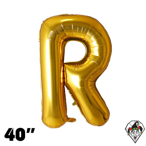 40 Inch Letter R Gold Foil Balloon 1ct