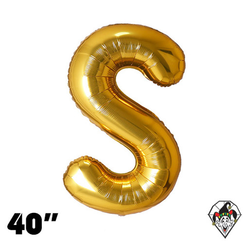 40 Inch Letter S Gold Foil Balloon 1ct