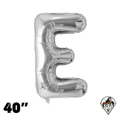 40 Inch Letter E Silver Foil Balloon 1ct