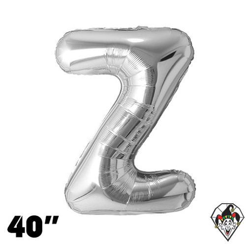 40 Inch Letter Z Silver Foil Balloon 1ct